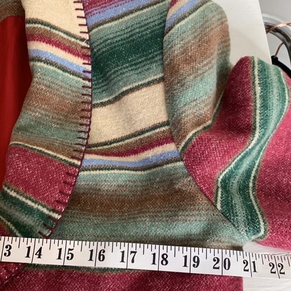 Vintage David Paul New York Southwestern Stripe Winter Wool Blend Blazer Jacket - Picture 8 of 12